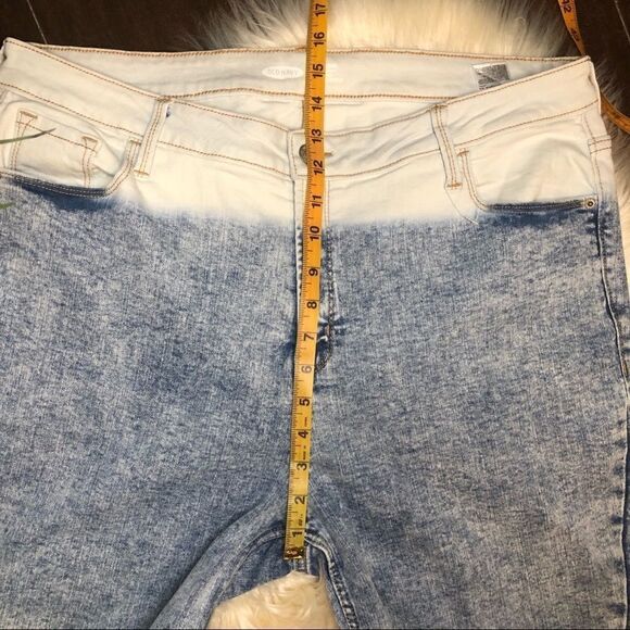 Old Navy High-waisted Dip-dye denim sz 18 - Picture 9 of 10